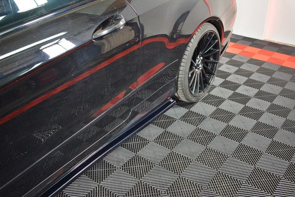 Maxton Side Skirts Diffusers Mercedes-Benz E-Class W207 Coupe Amg-Line - Gloss Black