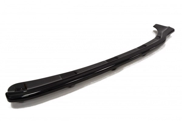 Maxton Central Rear Splitter BMW 3 E46 Mpack Coupe (With Vertical Bars) - Gloss Black
