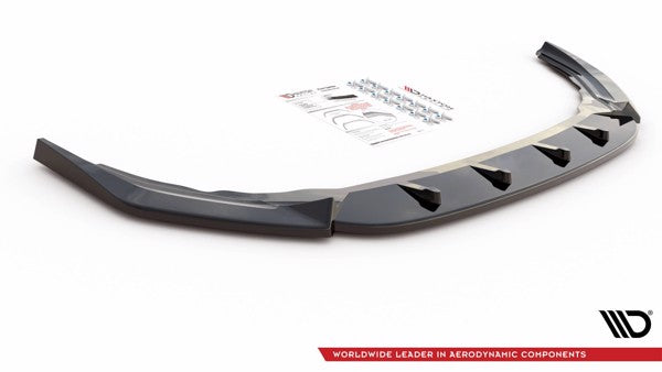Maxton Front Splitter V.2 Volkswagen Golf R Mk8 - Gloss Black