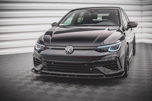 Maxton Front Splitter V.2 Volkswagen Golf R Mk8 - Gloss Black