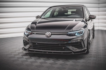 Maxton Front Splitter V.2 Volkswagen Golf R Mk8 - Gloss Black