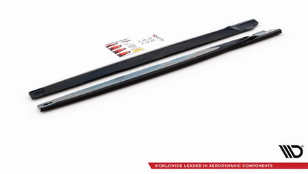 Maxton Side Skirts Diffusers V.2 Nissan 370Z Nismo Facelift - Gloss Black