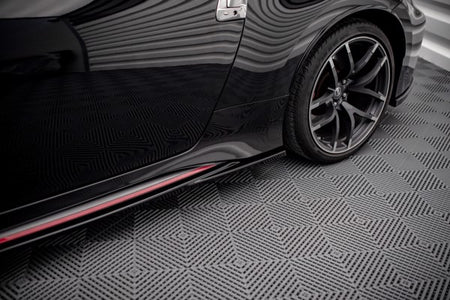 Maxton Side Skirts Diffusers V.2 Nissan 370Z Nismo Facelift - Gloss Black