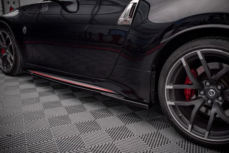 Maxton Side Skirts Diffusers V.2 Nissan 370Z Nismo Facelift - Gloss Black
