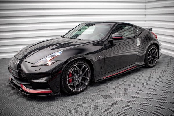 Maxton Side Skirts Diffusers V.2 Nissan 370Z Nismo Facelift - Gloss Black
