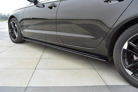 Maxton Side Skirts Diffusers Audi A6 C7 - Gloss Black