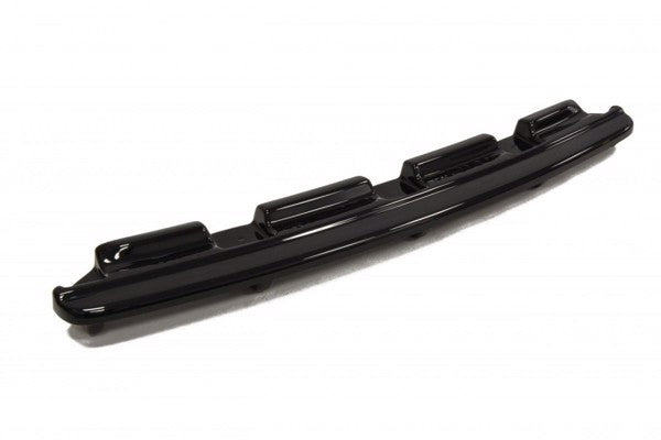 Maxton Central Rear Splitter For BMW 6 Gran Coupé Mpack (With A Vertical Bar) - Gloss Black