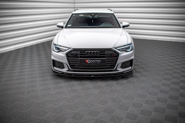 Maxton Front Splitter V.3 Audi A6 S-Line / S6 C8  - Gloss Black