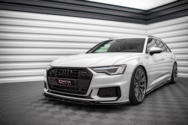 Maxton Front Splitter V.3 Audi A6 S-Line / S6 C8  - Gloss Black