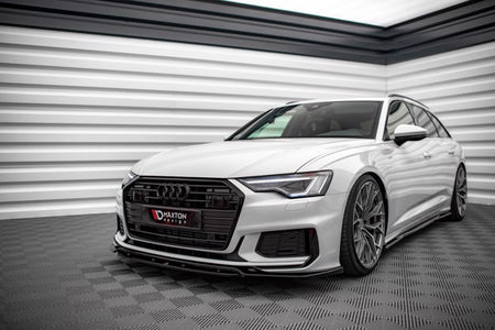 Maxton Front Splitter V.3 Audi A6 S-Line / S6 C8  - Gloss Black