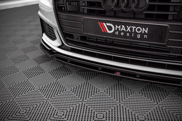 Maxton Front Splitter V.3 Audi A6 S-Line / S6 C8  - Gloss Black