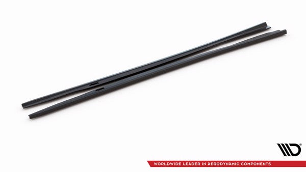 Maxton Side Skirts Diffusers Mercedes-Benz B W246 Facelift - Gloss Black