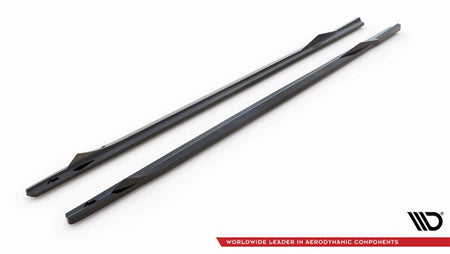 Maxton Side Skirts Diffusers V.2 BMW 2 Coupe M-Pack / M240I G42 - Gloss Black