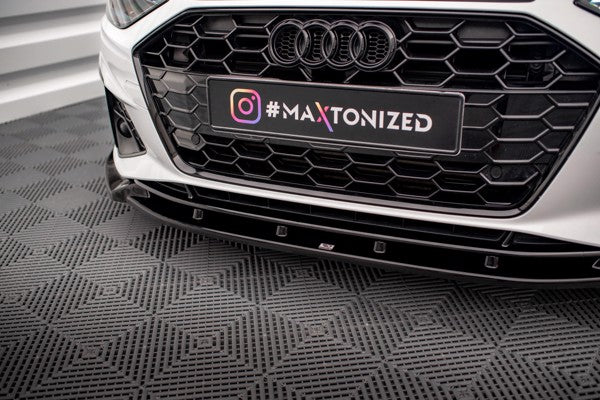 Maxton Front Splitter V.1 Audi A4 S-Line / S4 B9 Facelift - Gloss Black