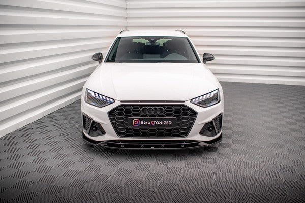 Maxton Front Splitter V.1 Audi A4 S-Line / S4 B9 Facelift - Gloss Black