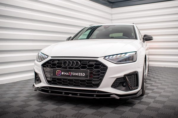 Maxton Front Splitter V.1 Audi A4 S-Line / S4 B9 Facelift - Gloss Black