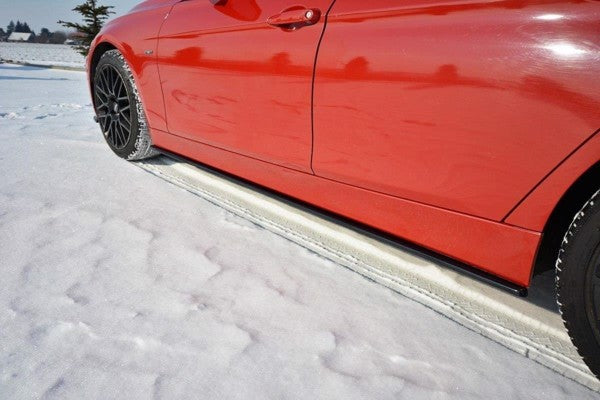 Maxton Side Skirts Diffusers BMW 3 F30 - Gloss Black
