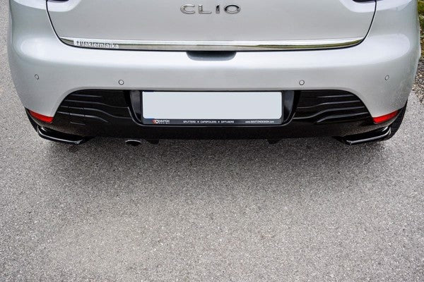Maxton Rear Side Splitters Renault Clio Mk4 - Gloss Black