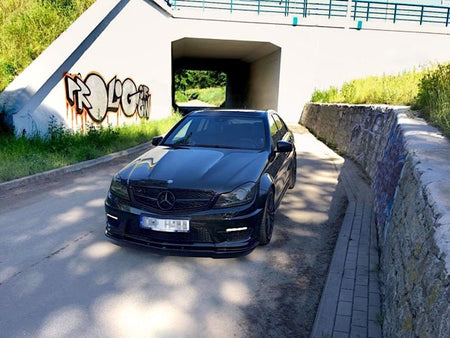 Maxton Front Splitter Mercedes-Benz Amg C63 W204 Facelift - Gloss Black