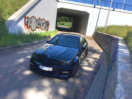 Maxton Front Splitter Mercedes-Benz Amg C63 W204 Facelift - Gloss Black