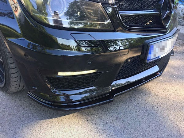 Maxton Front Splitter Mercedes-Benz Amg C63 W204 Facelift - Gloss Black