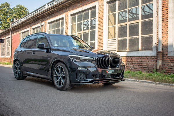 Maxton Front Splitter For BMW X5 G05 M-Pack - Gloss Black