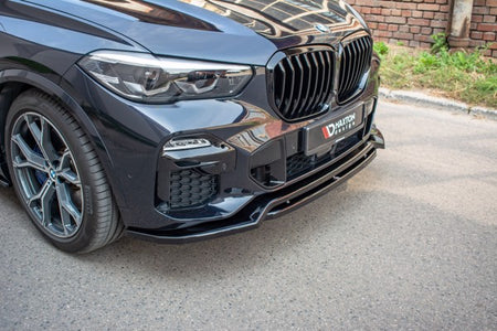 Maxton Front Splitter For BMW X5 G05 M-Pack - Gloss Black
