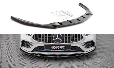 Maxton Front Splitter V.5 Mercedes A35 Amg / Amg-Line W177  - Gloss Black