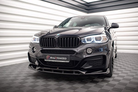 Maxton Front Splitter V.3 BMW X6 M-Pack F16 - Gloss Black