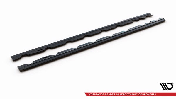 Maxton Side Skirts Diffusers Ford Mustang Mk5 Facelift - Gloss Black