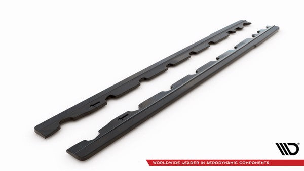 Maxton Side Skirts Diffusers Ford Mustang Mk5 Facelift - Gloss Black