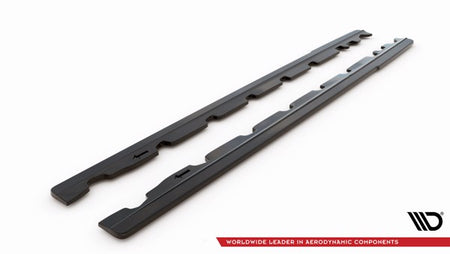 Maxton Side Skirts Diffusers Ford Mustang Mk5 Facelift - Gloss Black