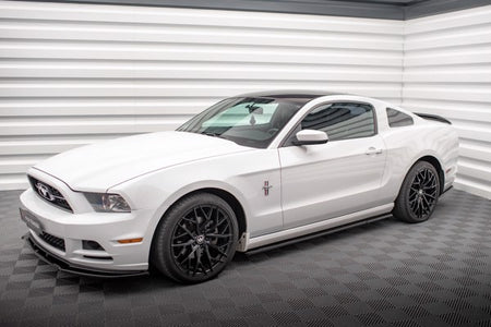 Maxton Side Skirts Diffusers Ford Mustang Mk5 Facelift - Gloss Black