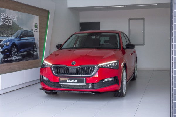 Maxton Front Splitter V.2 Skoda Scala  - Gloss Black