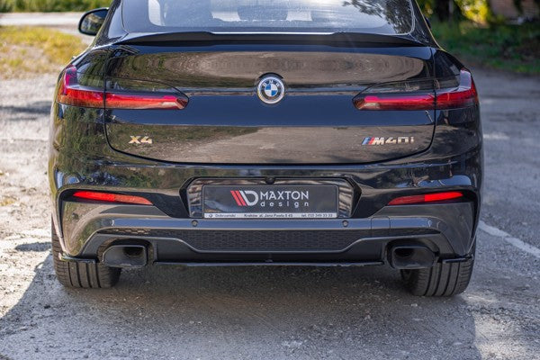 Maxton Rear Side Splitters For BMW X4 M-Pack G02 - Gloss Black