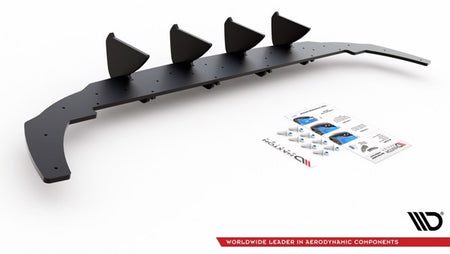 Maxton Racing Durability Rear Diffuser V.1 VW Golf 8 - Black