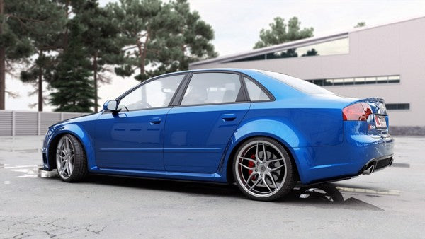 Maxton Side Skirts Diffusers Audi RS4 B7 - Gloss Black