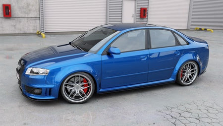 Maxton Side Skirts Diffusers Audi RS4 B7 - Gloss Black