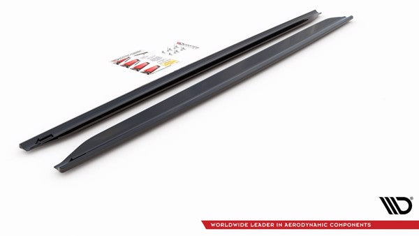 Maxton Side Skirts Diffusers Audi RS4 B7 - Gloss Black