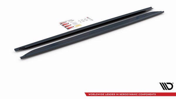 Maxton Side Skirts Diffusers Audi RS4 B7 - Gloss Black