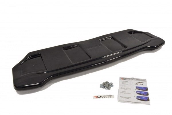 Maxton Central Rear Splitter Peugeot 308 Ii Gti (With Vertical Bars) - Gloss Black