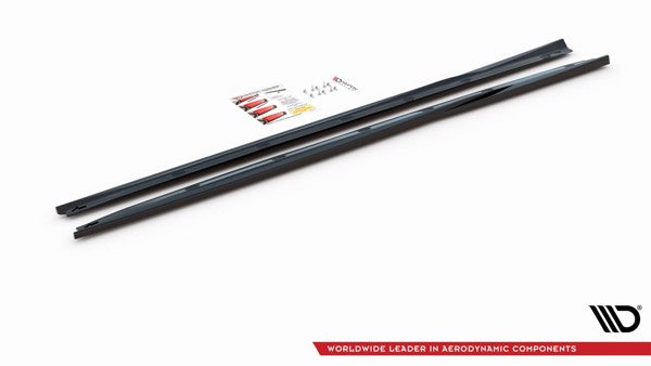 Maxton Side Skirts Diffusers Alfa Romeo Giulietta Facelift - Gloss Black