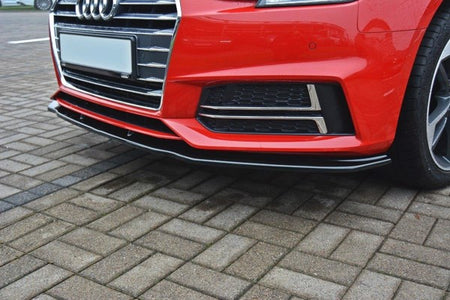 Maxton Front Splitter V.2 Audi S4 / A4 S-Line B9 - Gloss Black