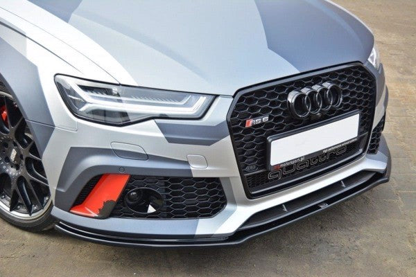 Maxton Front Splitter V.1 Audi RS6 C7 / C7 Fl - Gloss Black