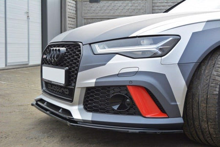Maxton Front Splitter V.1 Audi RS6 C7 / C7 Fl - Gloss Black