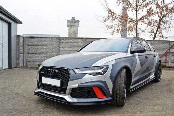 Maxton Front Splitter V.1 Audi RS6 C7 / C7 Fl - Gloss Black