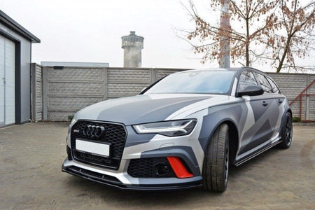 Maxton Front Splitter V.1 Audi RS6 C7 / C7 Fl - Gloss Black