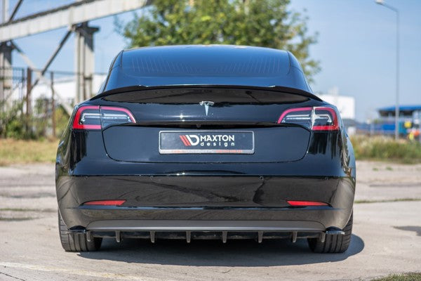 Maxton Rear Side Splitters Tesla Model 3 - Gloss Black