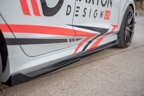 Maxton Side Skirts Diffusers V.4 Ford Fiesta Mk8 St / St-Line - Gloss Black