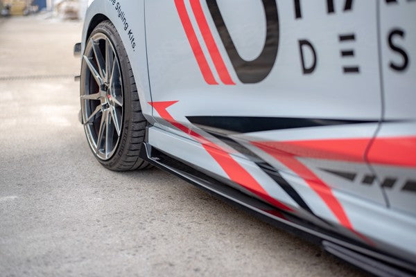 Maxton Side Skirts Diffusers V.4 Ford Fiesta Mk8 St / St-Line - Gloss Black
